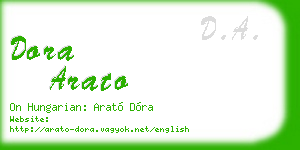 dora arato business card